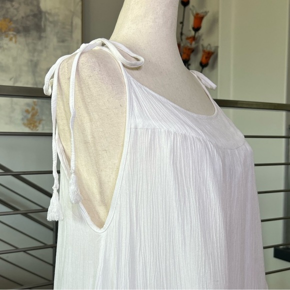 Tiered Mini Dress in White - Picture 4 of 13